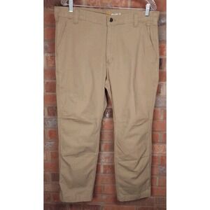 Carhartt Rugged Flex Straight Fit Pants 102821-253 Mens Size 36x30 Dark Khaki
